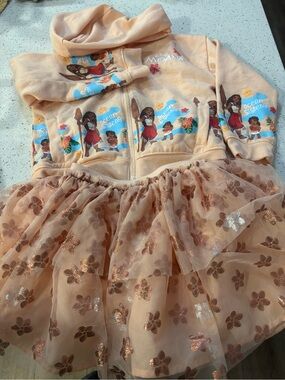 Moana Peach Tulle Hoodie tulle skirt tutu